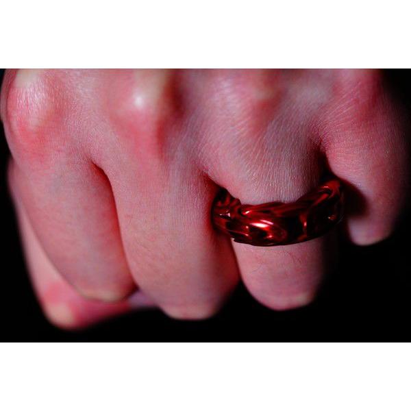 メカニカル シルバーチェーンシルバーリング メタルレッドバージョン