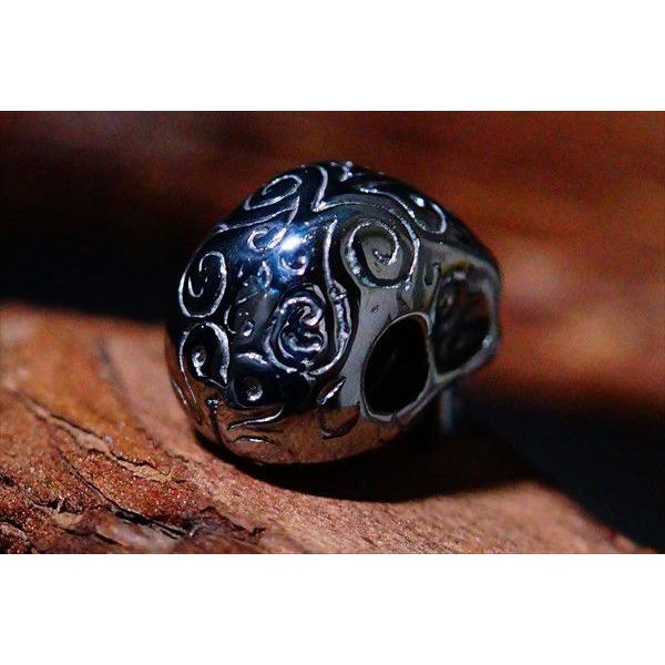 ブラックロジウム スカル 髑髏 トライバルタトゥー シルバー925 ペンダント ネックレス トライバルタトゥーヘッド ブラックロジウムスカルシルバーペンダント