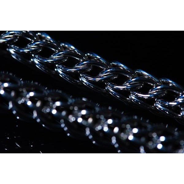ハードクリップ編みこみ蛇腹鎖 シンプルウォレットチェーンの画像