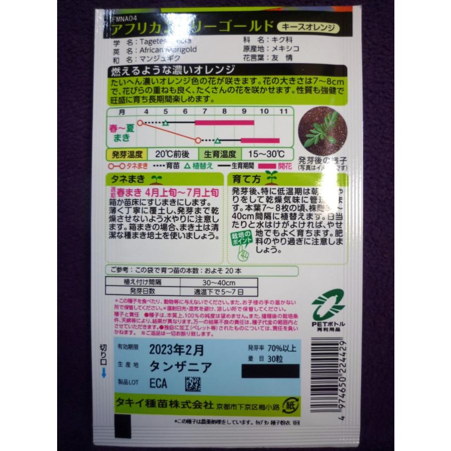 ☆種子☆ アフリカンマリーゴールド キースオレンジ タキイ種苗 23.02 ◎濃いオレンジが特長♪ (ゆうパケット便可能) :13111002:ガーデンショップ ミカワ - 通販 - Yahoo!ショッピング ☆種子☆ アフリカンマリーゴールド キースオレンジ タキイ種苗 23.02 ◎濃いオレンジが特長♪ (ゆうパケット便可能) :13111002:ガーデンショップ ミカワ - 通販 - Yahoo!ショッピング
