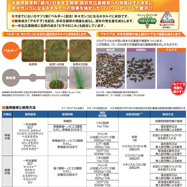 水稲用除草剤　銀河アルファ　1キロ粒剤　1kg×12袋セット_1