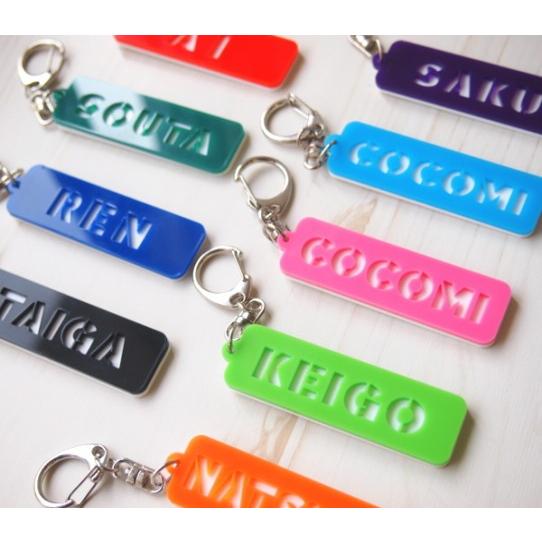 アクリル ツートンカラーのお名前キーホルダー セミオーダー Key ファーニー ヤフー店 通販 Yahoo ショッピング