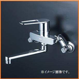新品 KVK 壁付シングルレバー シングル混合栓 キッチン水栓 水栓金具 蛇口 MSK110KT [0422] | KVK