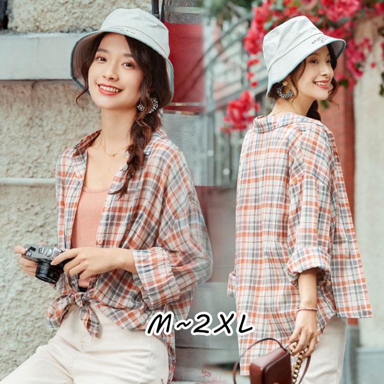 シャツ レディース ブラウス チェック柄 長袖 春 夏 シャツ 大きいサイズ 綿 Uvカット 韓国風 おしゃれ 通勤 シャツ 着痩せ キレイめ ゆったり 代 30代 40代 ファッションイン 通販 Yahoo ショッピング