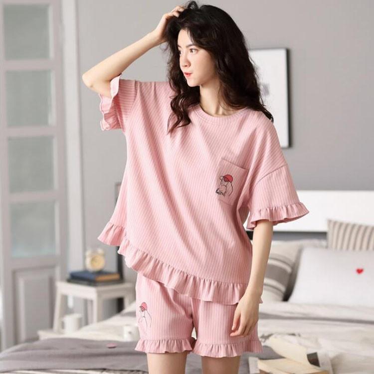 パジャマ ルームウェア レディース 夏 フリル 半袖 上下セット 韓国風 部屋着 寝巻き ナイトウェア フレア袖 寝間着 オシャレ 快適 冷房対策 可愛い ゆったり ファッションイン 通販 Yahoo ショッピング