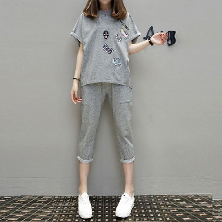 セットアップ レディース 春夏秋 新作 スウェット スポーツウェア 2点セット 半袖 Tシャツ 七分丈パンツ 部屋着 ジャージ セットアップ