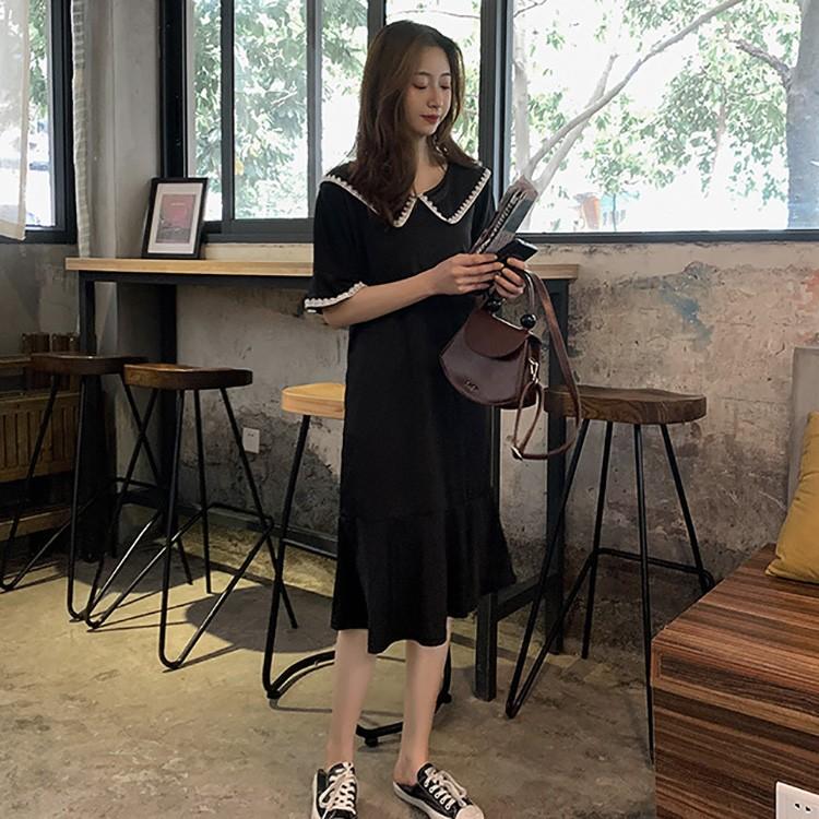 ワンピース レディース 40代 マキシワンピース 春 夏 五分袖 ワンピース プリーツ 黒 ハイウエスト フレアスカート 体型カバー 韓国風 オシャレ 大人 30代 50代 ファッションイン 通販 Yahoo ショッピング