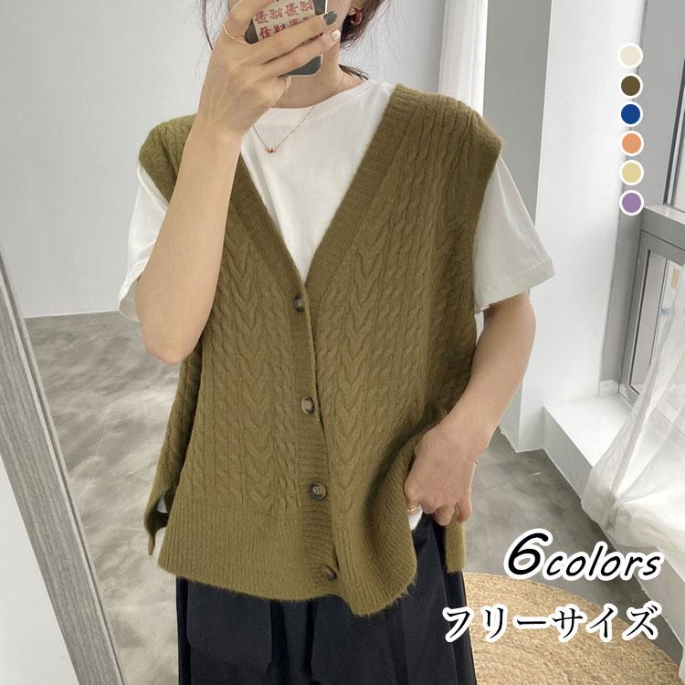 ベスト ニットベスト 秋 冬 トップス レディース スクール 韓国風 仕事 学生 高校 ニット オフィス カジュアル おしゃれ 代 30代 40代 6色 ファッションイン 通販 Yahoo ショッピング