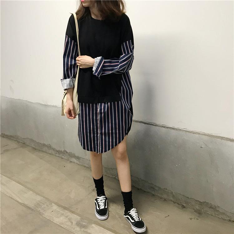 シャツワンピース レディース 40代 半袖 黒 ワンピース 秋 冬 ワンピース 切り替え オシャレ 着痩せ 大きいサイズ 韓国風 ゆったり 30代 50代 ファッションイン 通販 Yahoo ショッピング