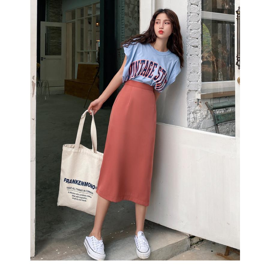 スカート ボトムス レディース きれいめ 春秋 赤 黒 ロング丈 Aライン 着痩せ 韓国風 ハイウエスト おしゃれ コーデ フレアスカート 通勤 大人 30代 40代 50代 ファッションイン 通販 Yahoo ショッピング