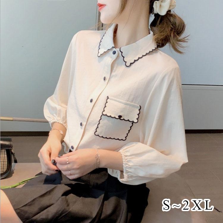 ブラウス レディース 40代 春 秋 長袖 ブラウス おしゃれ 白 トップス 新作 シャツ 通勤 カジュアル 韓国風 大きいサイズ シャツ 30代 50代 ファッションイン 通販 Yahoo ショッピング