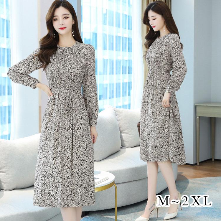 ワンピース レディース 40代 ワンピース 秋 新作 長袖ワンピース きれいめ 花柄 ワンピース フレアスカート おしゃれ 結婚式ドレス お出かけ 大人 30代 50代 ファッションイン 通販 Yahoo ショッピング