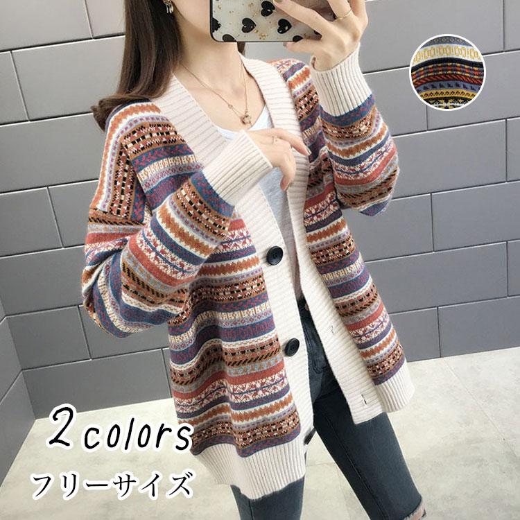 ニットカーディガン アウター レディース トップス 秋冬 長袖 カーディガン カーデ 体型カバー 着痩せ 大きいサイズ 韓国風 ゆったり おしゃれ 30代 40代 50代 ファッションイン 通販 Yahoo ショッピング