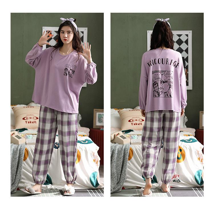パジャマ レディース ルームウェア 秋冬 綿 セットアップ 長袖 大きいサイズ 可愛い 長ズボン ロングパンツ 韓国風 寝巻き 部屋着 寝間着 カジュアル ゆったり 国内発送
