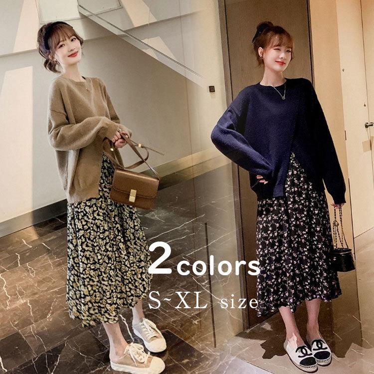ニットセットアップ レディース 40代 春秋 韓国風 ニット 上下セット セーター 花柄スカート おしゃれ セットアップ 30代 50代 きれいめ 大人 着痩せ 通勤 ファッションイン 通販 Yahoo ショッピング