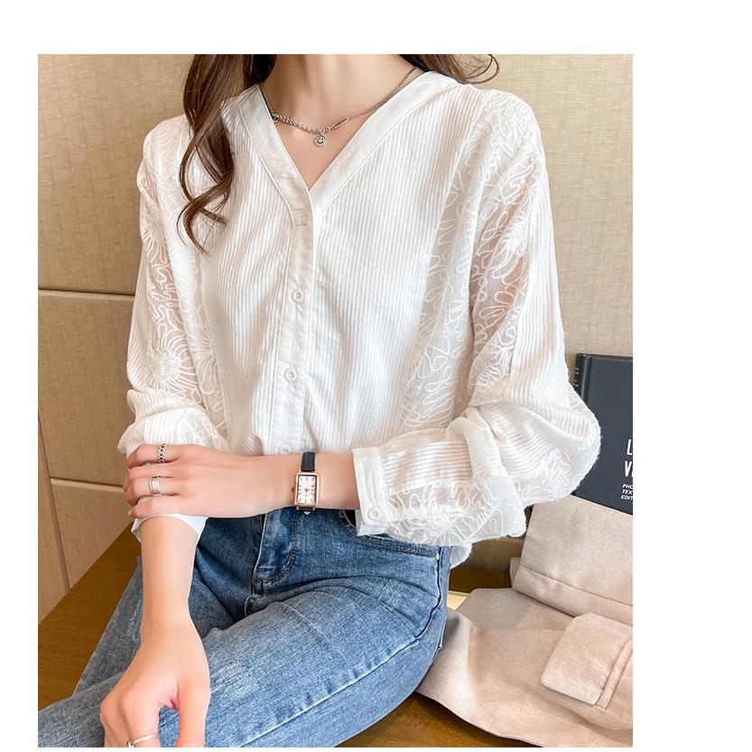 数量は多い トップス ブラウス 40代 レディース 春 新作 Vネック 長袖 通勤 韓国風 トップス 着痩せ シフォン オフィス きれいめ 白 50代 30代 オシャレ 大人 Ol ゆったり 長袖 カラー ホワイト Www We Job Com