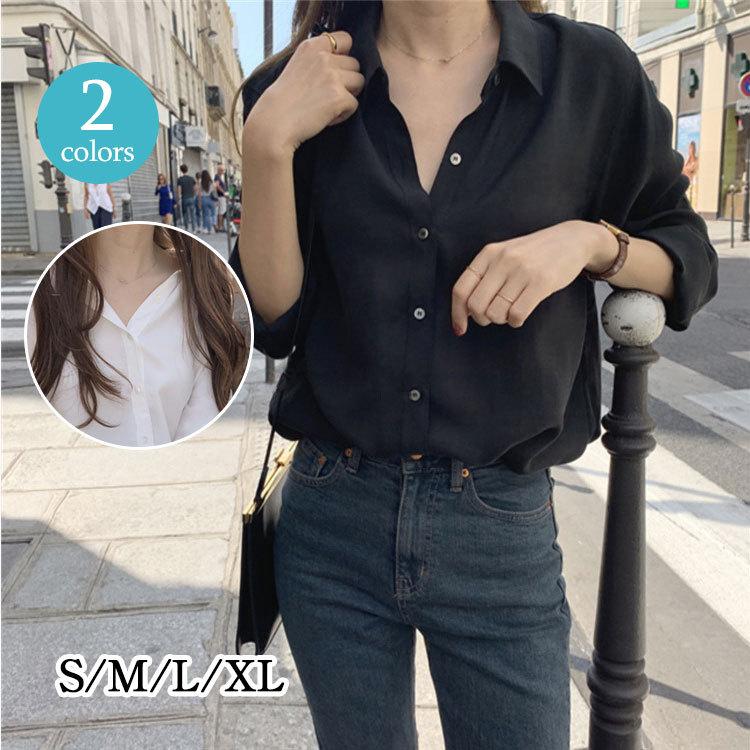 シャツ ブラウス 40代 レディース 春夏 前開き 長袖 通勤 韓国風 白 トップス オフィス きれいめ 50代 30代 オシャレ 大人 ゆったり ファッションイン 通販 Yahoo ショッピング