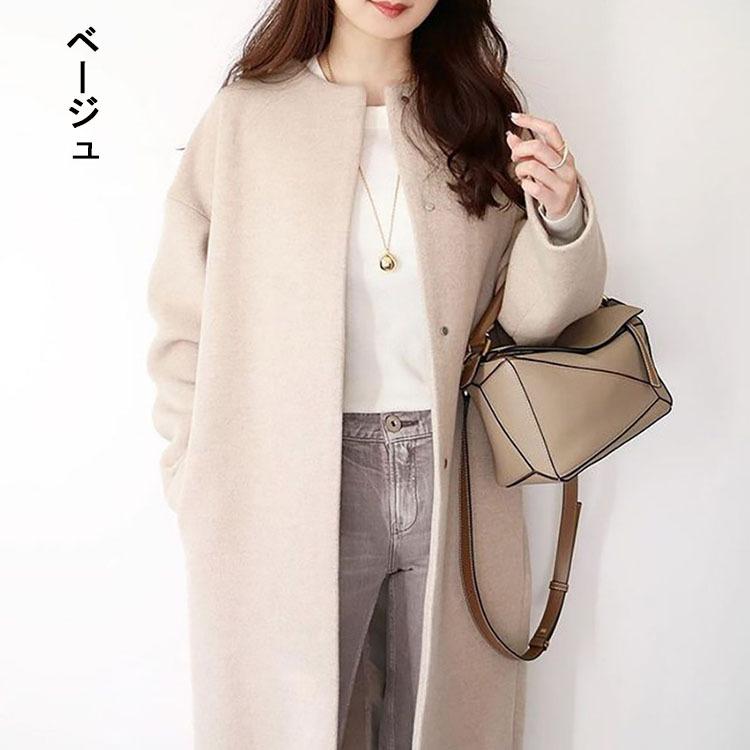 ノーカラーコート レディース 40代 春秋冬 ロング 無地 おしゃれ きれいめ ゆったり 羽織る 黒コート 代 30代 50代 かわいい アウター お呼ばれ 冠婚葬祭 S059s ファッションイン 通販 Yahoo ショッピング