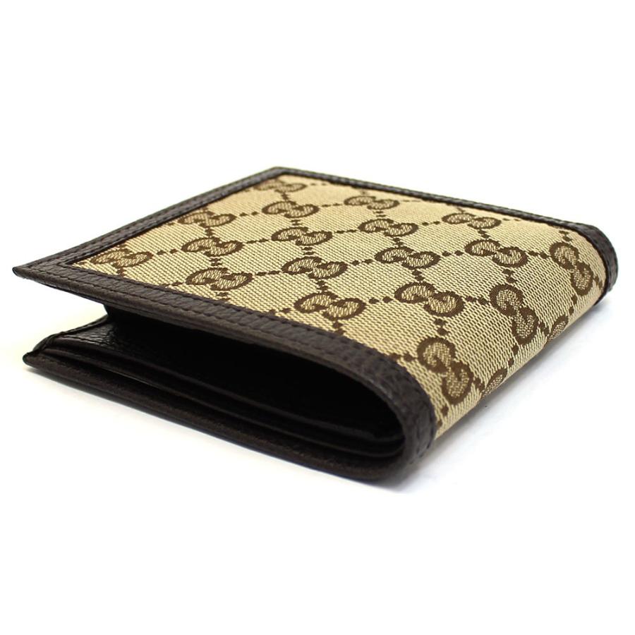 グッチ 財布 メンズ 二つ折り 二つ折り財布 ブランド 使いやすい 革 本革 20代 30代 40代 50代 GUCCI GGキャンバス レザー 本革 ベージュ 150413の画像