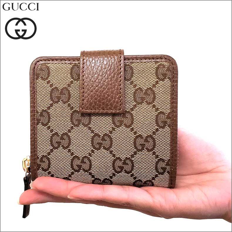 GUCCI グッチ 財布 二つ折り財布 オリジナル GG柄 アウトレット GUCCI グッチ 財布 二つ折り財布 オリジナル GG柄 アウトレット