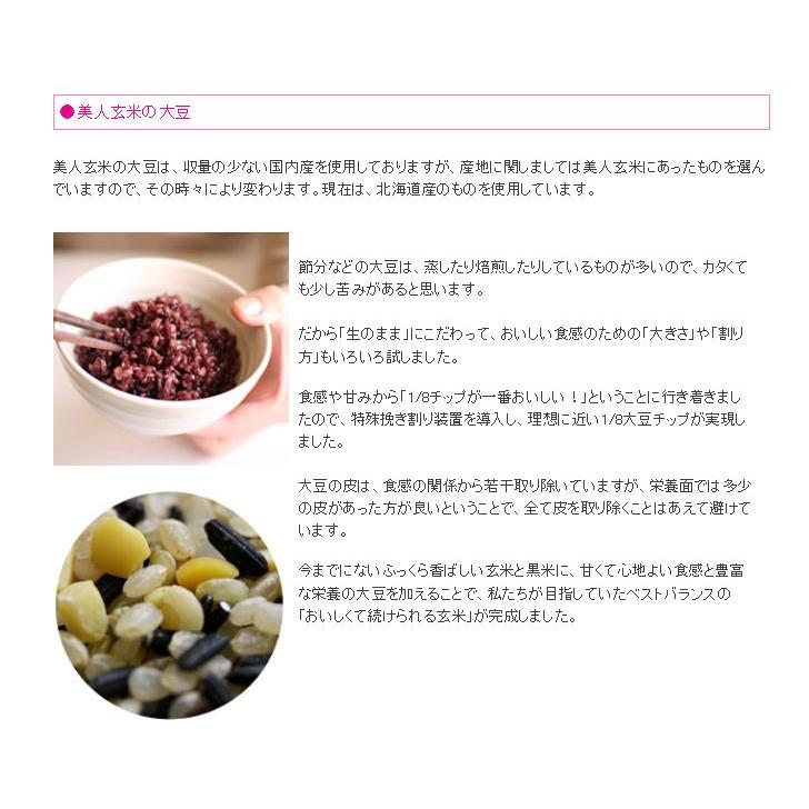 美人玄米 玄米 国産 黒米 大豆 無洗米 食物繊維 アントシアニン
