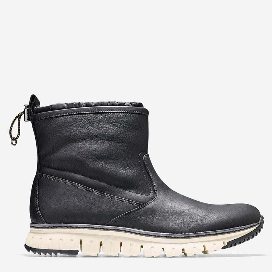Cole Haan 超軽量　ウォータープルーフ　レザーブーツ　ラバーソール ゼログランド リマスタード ロウハイキングブーツ ウォーター
