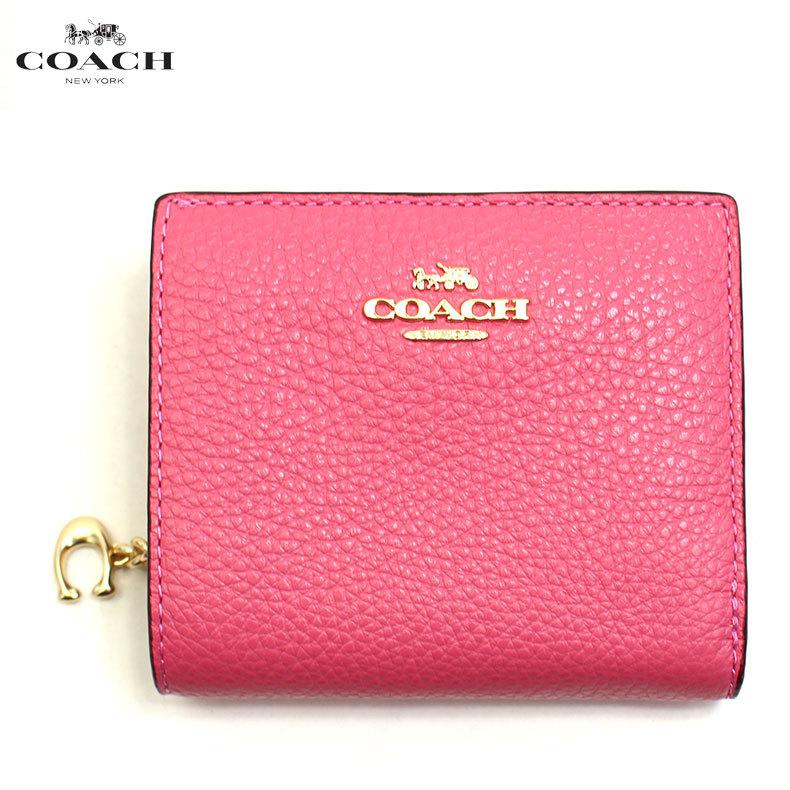 コーチ Coach 財布 二つ折り財布 折り財布 ラグジュアリー Cチャーム C2862imnog レディース ぺプルドレザー 本革 ピンク ブランド C2862imnog ファッションラボ 通販 Yahoo ショッピング