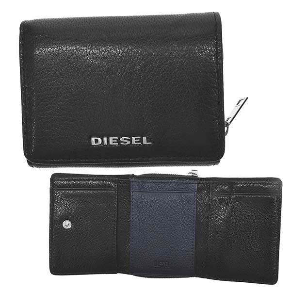 話題の行列 かっこいい おしゃれ 男性 ブランド 羊革 ブルー ブラック メンズ X 折り財布 三つ折り財布 財布 Diesel ディーゼル ギフト プレゼント お洒落 財布 Itse Edu Co