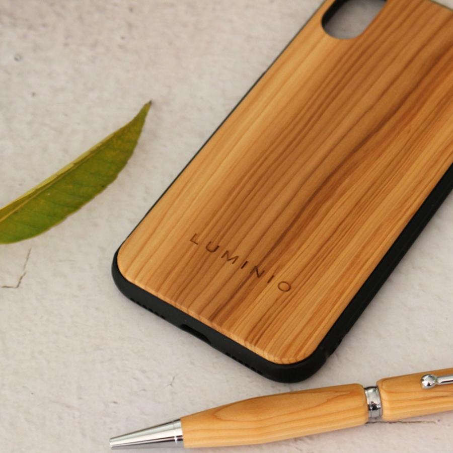 iPhone XS X ケース 携帯ケース スマホケース ボールペン ギフトセット 稀少杢 木製 一位 日本製 luminio ルミニーオ ipw19ttw181｜fashion-labo｜03