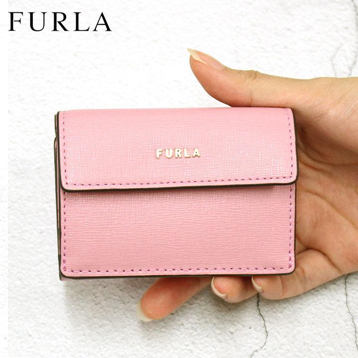 FURLA フルラ ピンク バニラ レザー 折り財布