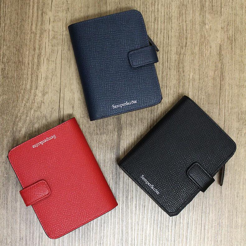 センペルアンドコッテ Semper&cote 財布 L字 二つ折り財布 レザー 男女