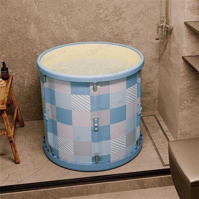 バスタブ　折りたたみ　風呂　シャワールームに　バス　プール　冬　入浴　SPA　大人用　丸型　組み立て簡単　保温効果抜群　自宅　コンパクト　収納便利