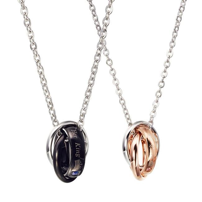 ペアネックレス トリプルリング カップル 人気 ネックレス ペア ペアルック レディース メンズ ペアアクセサリー クリスマス プレゼント ペアリング ギフト A38 アクセサリー通販 プチセレブ 通販 Yahoo ショッピング