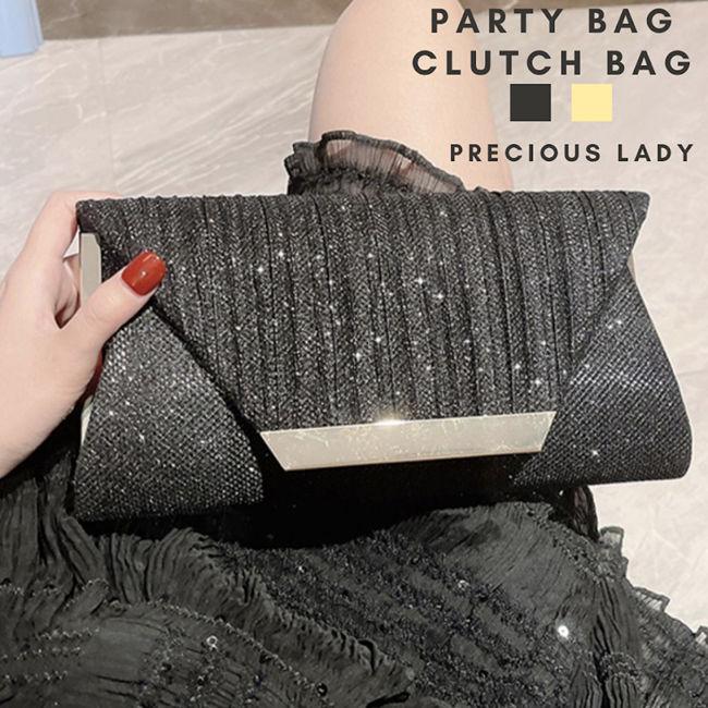 バッグ レディース ラメ 2way クラッチ 収納 ショルダー パーティー