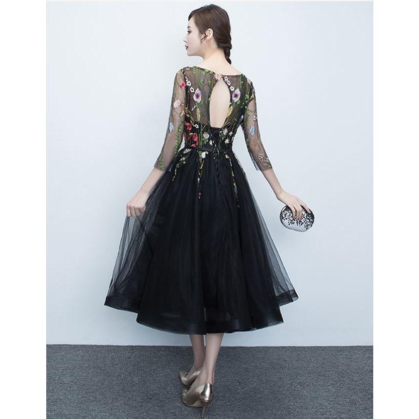 【期間限定セール★47%OFF】パーティードレス 10代 20代 30代40代 ワンピース おしゃれ フォーマル お呼ばれ シースルー 花柄 カラードレス 結婚式 成人式 セク