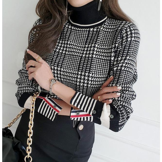 ニットセーター レディース 秋冬 セーター 長袖 ハイネックセーター