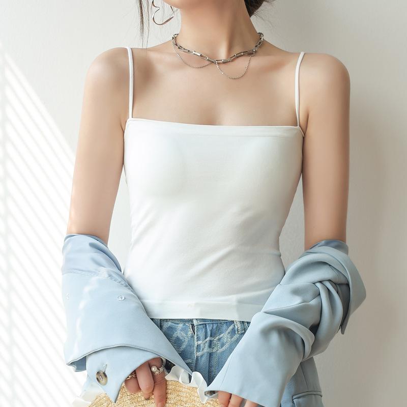 ブラトップ キャミソール レディース トップス ロング インナー カップ 