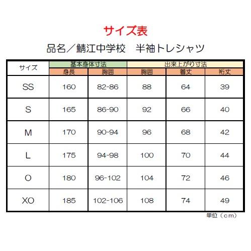 ヒットユニオン 鯖江市立鯖江中学校 体操服 半袖トレシャツ SS ヒットユニオン 鯖江市立鯖江中学校 体操服 半袖トレシャツ SS