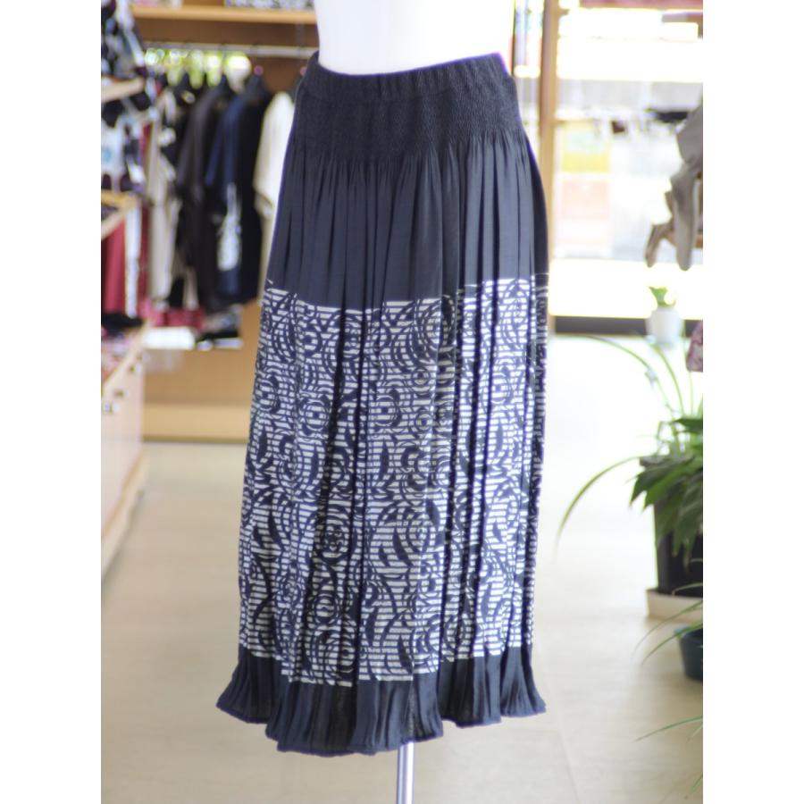 プリーツ加工 ウエストゴム フリーサイズ スカート 日本製 : FP