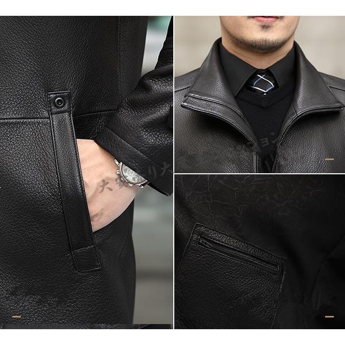 ライダース ジャケット メンズ アウター レザージャケット 本革 鹿革