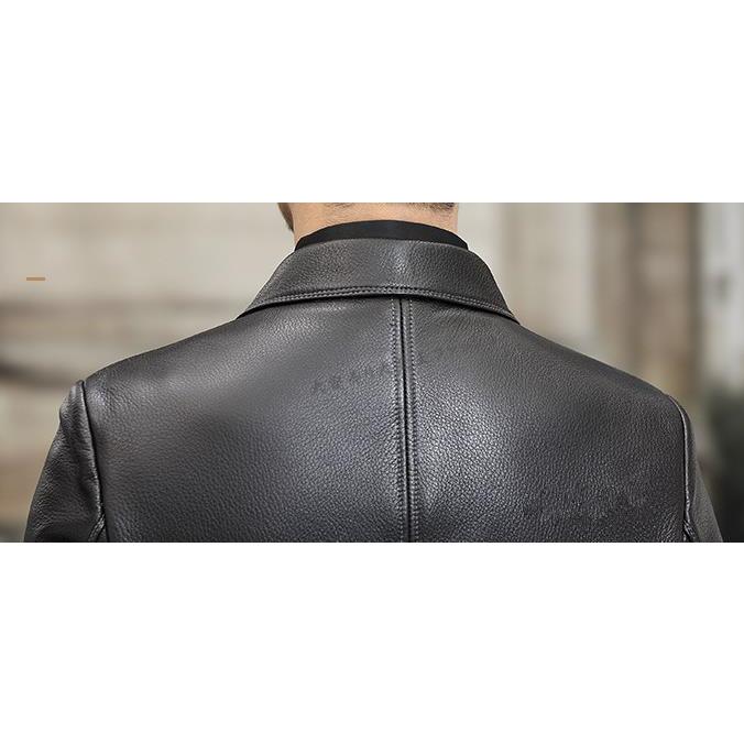 ライダース ジャケット メンズ アウター レザージャケット 本革 鹿革 上品 革ジャン スリム  バイク レザーコート かっこいいの画像