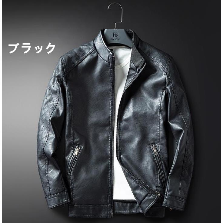 ジャケット ライダース メンズ 本革 シングル ダブル 立ち襟 ジャケット ライダース メンズ 本革 シングル ダブル 立ち襟