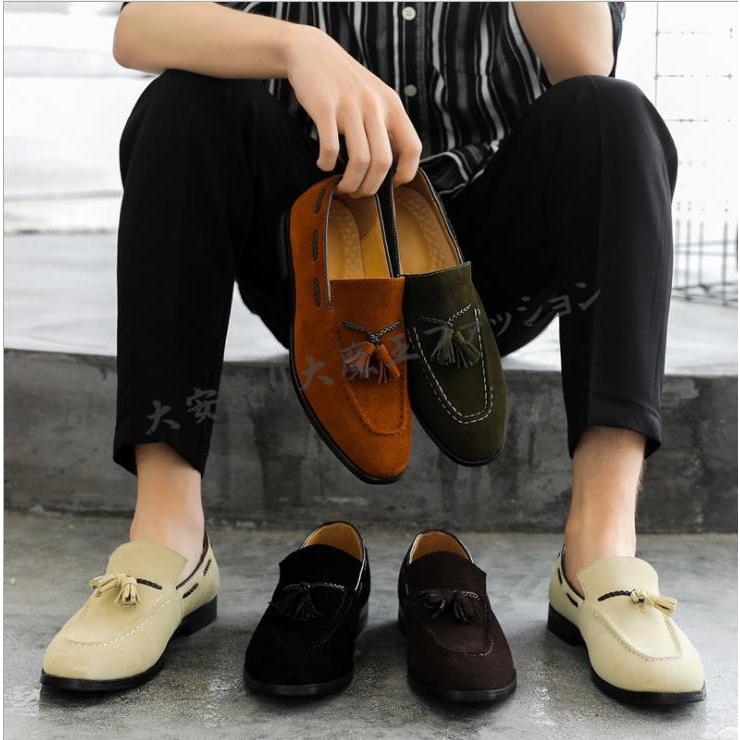 メンズローファースリッポンおしゃれタッセルメンズカジュアルシューズスエードモカシン革靴履きやすい結婚式 Shoes728 大安売り大魔王ファッション 通販 Yahoo ショッピング