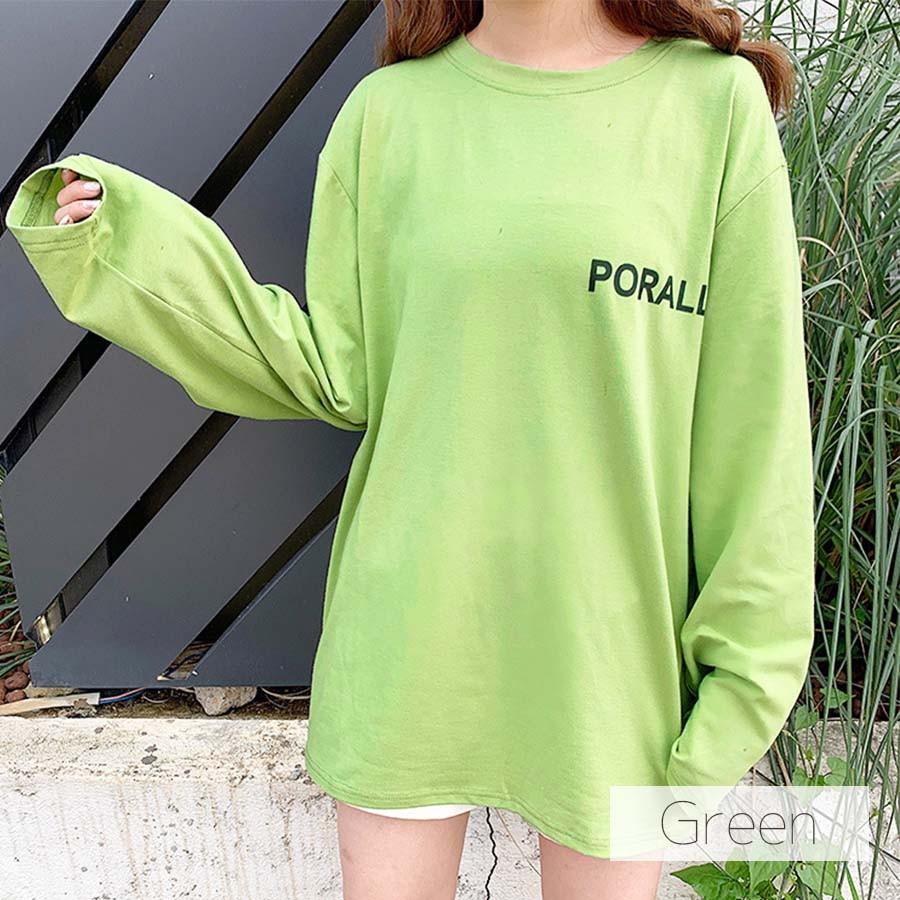 Tシャツ レディース ロゴ 長袖 カットソー シンプル レディース ロンｔ ロングｔシャツ カジュアル 韓国ファッション 無地 Fashion Box 通販 Yahoo ショッピング
