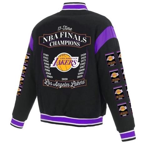 アウター　　ジャケット　スタジャン　リバーシブル ロサンゼルス　 レイカーズ　2020新作　los angeles lakers　 NBA 　jh  design ブラック jk004