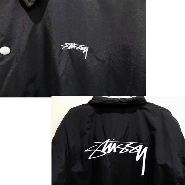スチューシーワールドジャケットコーチジャケットブラック stussy(ステューシー) コーチジャケット ブラック サイズ L