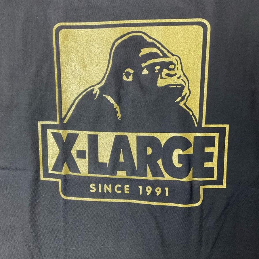 XLARGE x-large エクストララージ　tシャツ　ストリート　スケーター 半袖  メンズ　OG ブラック　ゴールド  ts002　｜fashiondeep｜02