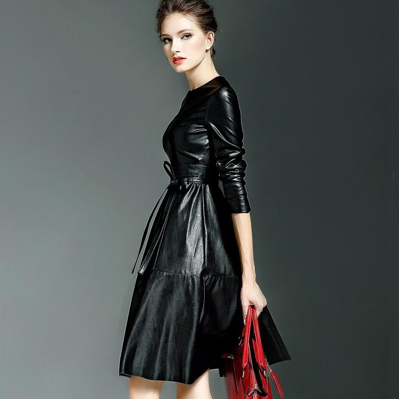 特別セール価格 セレブファッション 秋冬新作 Pu素材 Aラインワンピース 美人スタイル 着痩 大きいサイズあり 結婚式 披露宴 パーティードレス 謝恩会 送料無料 販売ショップ Www Superavila Com