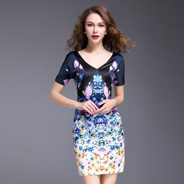 超特価激安 セレブファッション 夏新作 花柄プリント タイトワンピース 大人エレガント 着痩 大きいサイズあり 結婚式 披露宴 パーティードレス 送料無料 新作saleセール30 Off Www Skylanceronline Com