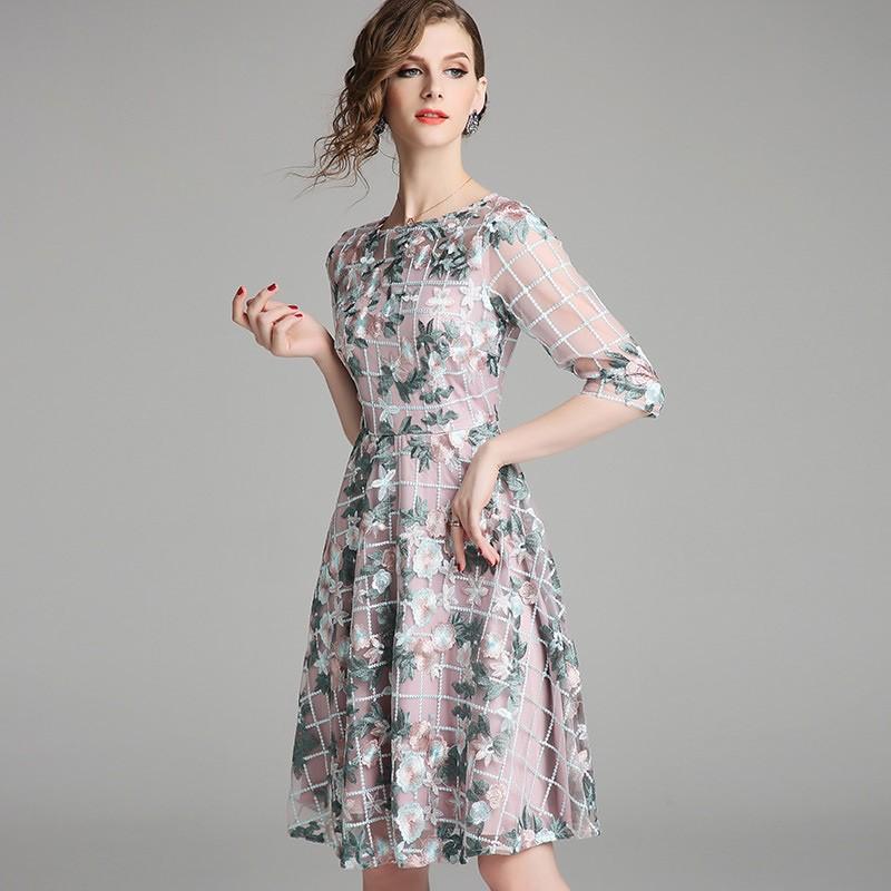 即日出荷 パーティドレス セレブファッション Aラインワンピース 贅沢花柄刺繍 美人ドレス 他と被らない 大人エレガント 着痩 送料無料 ファッション姫 通販 Yahoo ショッピング 国際ブランド M Mahdi Net